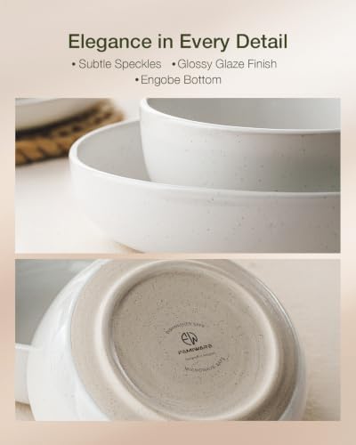 Famiware Milkyway 24-Piece Stoneware Dinnerware Set, White - Image 5