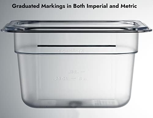 CURTA 6-Pack 1/9 Size 4" Deep NSF Polycarbonate Food Pans | Dishwasher & Freezer Safe Clear Container for Prep Tables, Buffet, Salad Bar, Commercial & Home Kitchen - Image 4