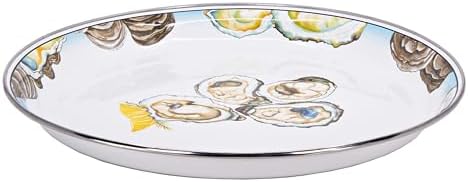 Golden Rabbit Enamelware Medium Tray, 15.5 inch, Oyster - Image 2