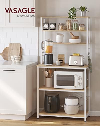 VASAGLE Coffee Bar, 31.5 Inchs 6-Tier Baker's Rack with 6 Hooks - Image 2