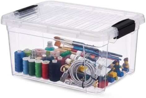 Superio 6.6 Quart Clear Plastic Storage Boxes with Lids, Stackable Organizer Containers, BPA-Free Storage Bins for Home, Office, School & Dorm, 1 Pack by Superio