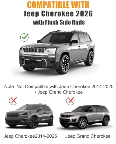 KINGGERI 300lbs Roof Rack Cross Bars for Jeep Cherokee 2026 - Image 2