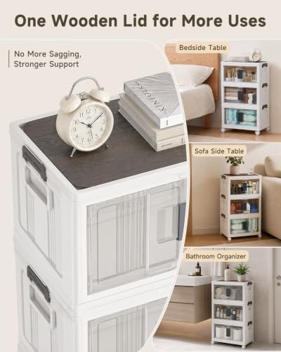 OlarHike 23QT Storage Bins with Lids for Closet, Office, Room, 3 Pack - Image 2