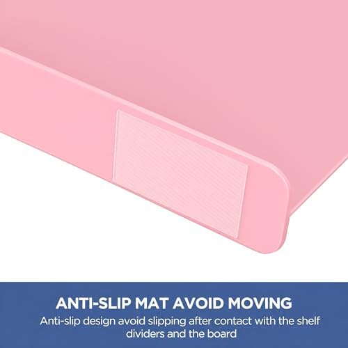 HBlife 6 Pack Closet Organizers and Storage, Pink Shelf Dividers, Vertical Purse Organizer for Closet Perfect for Sweater, Shirts, Handbags in Bedroom and Kitchen, Acrylic Bookshelf for Organization - Image 5