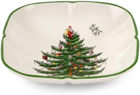 Spode – Christmas Tree – Christmas Tree Sculpted Square Dish by Spode