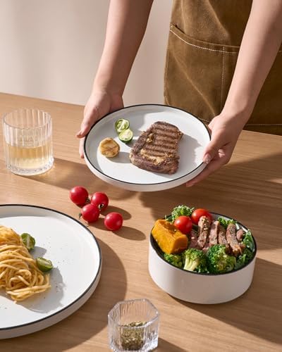 Famiware Nebula 24-Piece Stoneware Dinnerware Set with Pasta Bowls - Image 6