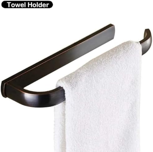 WINCASE Bronze Bathroom Accessories, Oil Rubbed Towel Bar Set 24 Inch, Hardware 4 Pieces ORB Towel Rod Toilet Paper Holders Robe Hook Wall Mounted - Image 4