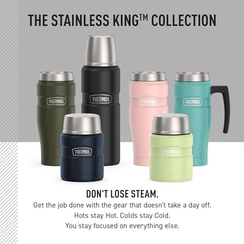 THERMOS Stainless King Food Jar with Bowl, 24oz, Matte Teal - Image 7