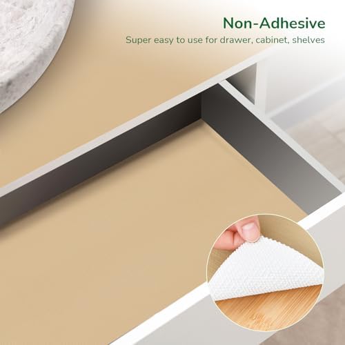 Strong Grip Drawer and Shelf Liner for Kitchen 23.6In x 20FT Beige - Image 3