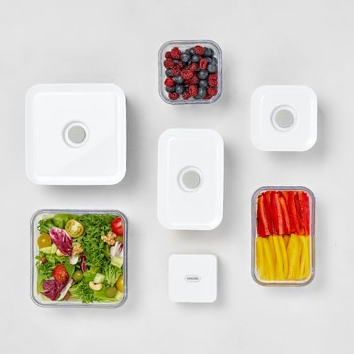 VAKUEN Premium Airtight Food Storage Containers, Square 2PC/Set(1.48qt/1.5Lx2pcs), Smart One-Click Seal Lid, No Hinges, 100% Leak Proof, BPA-FREE, Dishwasher, Freezer & Microwave Safe - Image 5