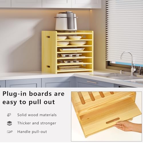 7 Tier Wooden Tray Dividers for Cabinets - Image 5