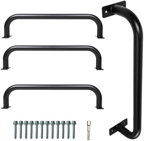 4 Pcs Black 17”Metal Playground Safety HandlesFor Indoor & Ourdoor| by ICokin