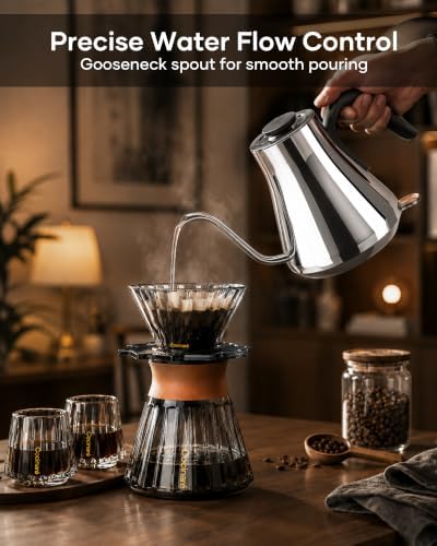 Cocinare Gooseneck Electric Kettle 0.8L, Fast Boil Pour Over Coffee, Tea - Image 2