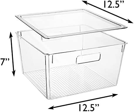 ClearSpace Plastic Storage Bins with Lids, Pantry Organizer, XL, 4 Pack - Image 6