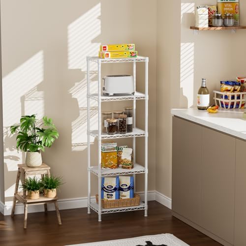 Golpart 5Tier Adjustable Storage Shelves Metal Wire Shelving Standing Shelf - Image 2