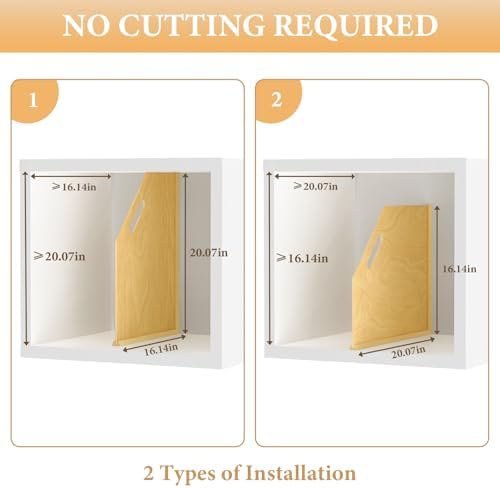 6 Pack Wood Tray Dividers for Cabinet, Cookie Sheet Organizer for Cabinet - Image 3