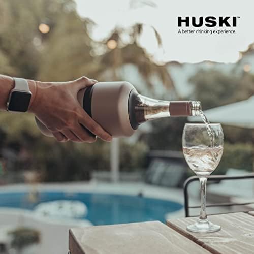 Huski Wine Chiller | Award Winning Iceless Design | Keeps Wine Cold up to 6 Hours | Wine Accessory | Next Generation Ice Bucket | Fits Some Champagne Bottles | Perfect Gift for Wine Lovers (Black) - Image 5