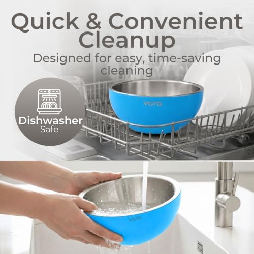 70oz Blue Stainless Steel Dip Chiller Bowl with Lid (1 Pack) - Image 6