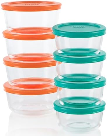 Pyrex Simply Store (8-Pack) Small Glass Food Storage Containers Set by Pyrex