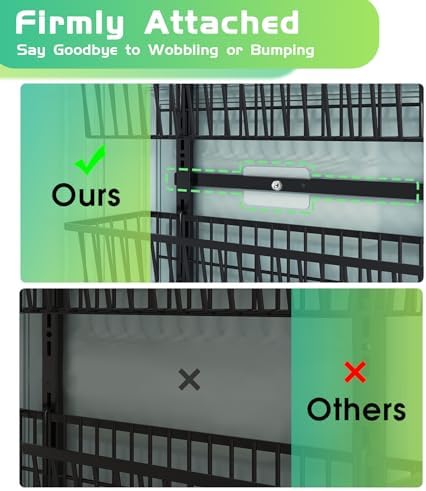 Mefirt Over The Door Pantry Organizer, 6-Tier Black Deep Baskets - Image 3