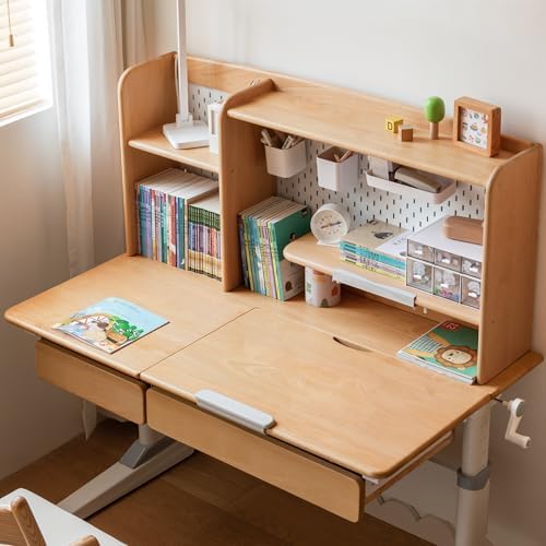 YESWOOD 100% Solid Beech Kitchen Counter Hutch Shelf, Fully Assembled Countertop Organizer Storage Rack, Desktop Hutch Shelf for Kitchen, Dining Room, Office (Natural, 37'') - Image 7