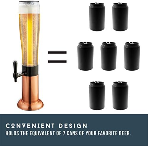 Hammer + Axe Beverage Dispenser – 88 oz Party Drink Dispenser with Ice Tube & Tap| Drink Fountain for Beer, Water, Iced Tea| Mimosa Tower| Margarita Tower| BBQ & Tailgate Essential| Home Bar Accessory - Image 4
