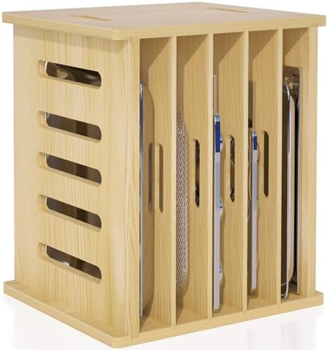 6 Tier Wooden Tray Dividers for Cabinets by Exttlliy