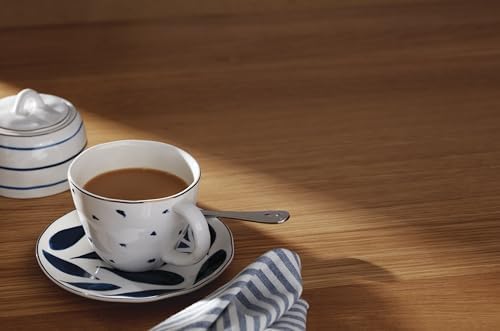 Lenox Blue Bay 4-Piece Teacup & Saucer Set, 2.09, White - Image 3