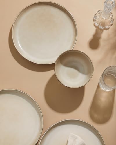 Pokini Stoneware Dinnerware Sets for 4, 12pcs Plates and Bowls Sets Dishes - Image 6