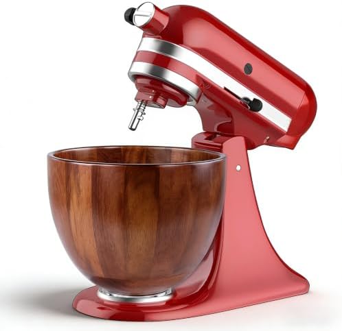 KITOART 5QT Wood Mixing Bowl for KitchenAid Tilt-Head Stand Mixers Acacia - Image 7