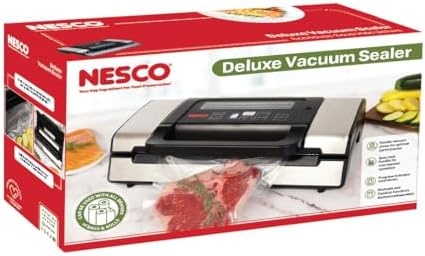 Nesco Deluxe Food VS-12 Vacuum Sealer, 130 Watts, Kit Bags & Viewing Lid, Compact, Silver - Image 5