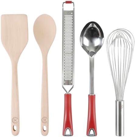 Martha Stewart 10 Piece Tools and Gadget Set W/Ceramic Crock - Red - Image 4