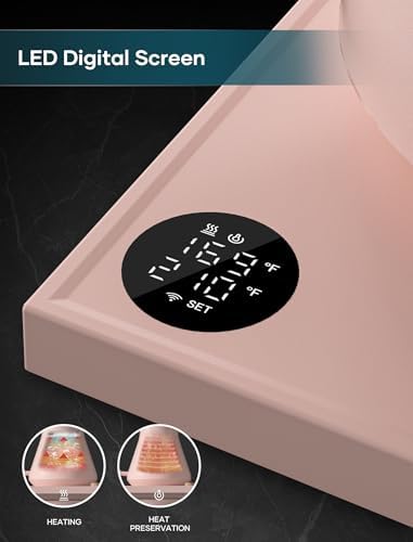INTASTING Electric Kettles, Gooseneck Electric Kettle, ±1℉ Temperature Control, Stainless Steel Inner, Quick Heating, for Pour Over Coffee, Brew Tea, Boil Hot Water, 0.9L (Pink) - Image 4