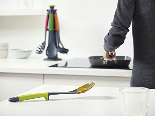 Joseph Joseph Carousel Nylon Kitchen Utensil Tool and Gadget Set with Rotating Storage Stand, 6-Piece Non Stick Tools with Ergonomic Handles, Multicolor - Image 4