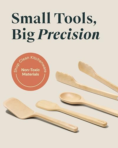 Caraway 4-Piece Mini Wooden Kitchen Utensils Set for Cooking - Image 2