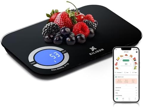 EILISON Smart Kitchen Food Scale,Bluetooth,8000g Cap,Nutrition Calculator by EILISON