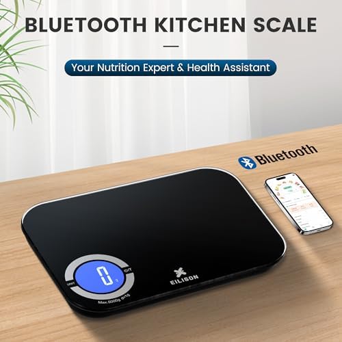 EILISON Smart Kitchen Food Scale,Bluetooth,8000g Cap,Nutrition Calculator - Image 2