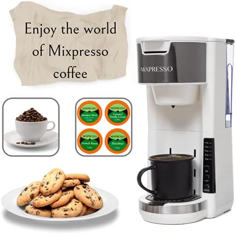 Mixpresso White Single Serve Coffee Brewer K-Cup Pods Compatible & Ground - Image 4