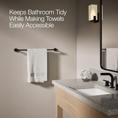 Kohler 27287-BL Elate® 24" Towel bar, Matte Black - Image 3