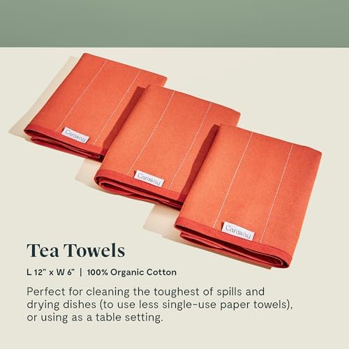 Caraway Tea Towels, Reusable Dish Towels Made from 100% Organic Cotton - Image 2