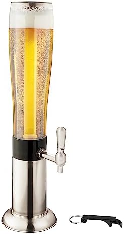 Hammer + Axe Beverage Dispenser – 88 oz Party Drink Dispenser with Ice Tube & Tap| Drink Fountain for Beer, Water, Iced Tea| Mimosa Tower| Margarita Tower| BBQ & Tailgate Essential| Home Bar Accessory by Hammer+%2B+Axe