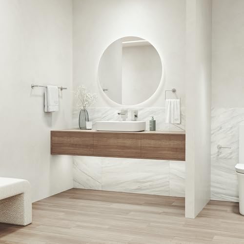 VIGO Cass 3 Pieces Bathroom Hardware Set, 24 inch Towel Bar, Hand Towel Holder, Toilet Paper Holder Wall Mounted, Stainless Steel Bath Accessory Set Brushed Nickel Finish - Image 4