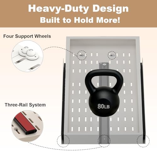 Fokyfok Pull out Cabinet Organizer,11"-17"W,25"-32"D,Expandable,Adhesive - Image 5