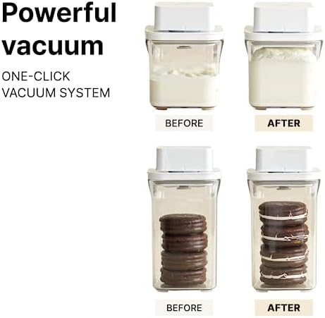 VAKUEN Premium Airtight Food Storage Containers & Vacuum Sealer Machine Starter Set, 4-piece Container with Sealer, 100% Leak Proof,Keep food fresh up to 5 times longer than non-vacuum strorage. - Image 4