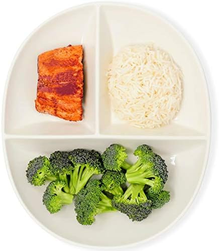 Uba Portion Control Plate (PORCELAIN) for Adults for Healthy Diet (White, 1) by Uba