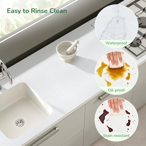 Practical White Non-Slip Shelf Liners for Kitchen Cabinets 23.6in x 20FT - Image 3
