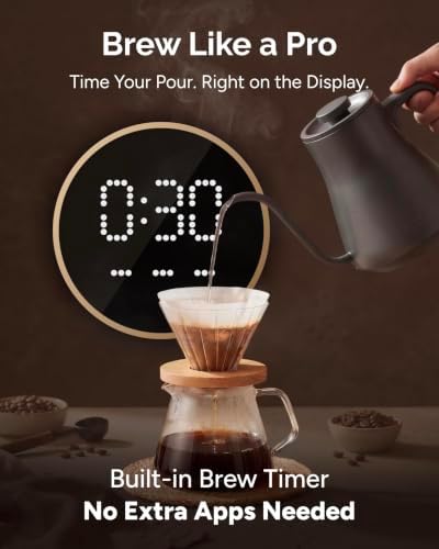 INTASTING Gooseneck Electric Kettle with ±1℉ Temperature Control 0.9 Liter - Image 5