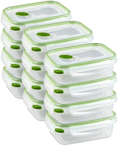 Sterilite Ultra-Seal Rectangle Airtight Food Storage, 3.1 Cup, 12-Pack by Sterilite