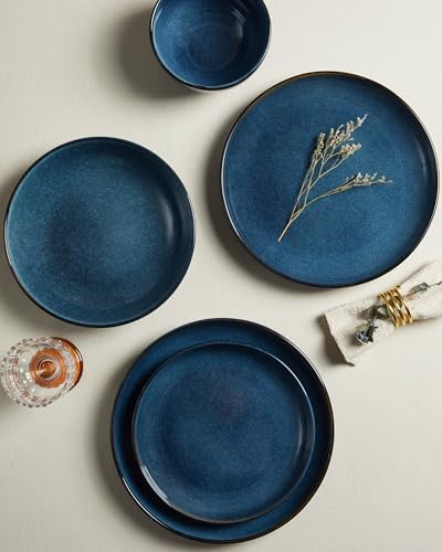 Pokini Stoneware Dinnerware Sets for 6, 24pcs Plates and Bowls Sets Dishes - Image 5