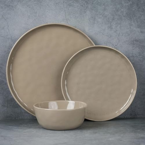 Famiware Mars Stoneware Dinnerware Set for 8, Cinnamon Brown - Image 7